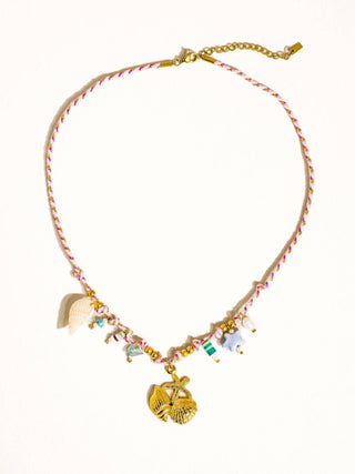 Masséna 18K Gold Non-Tarnish Summer Rope Charm Necklace