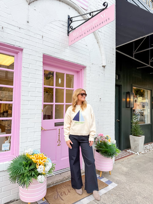 Hannah High-Waist Straight Pants