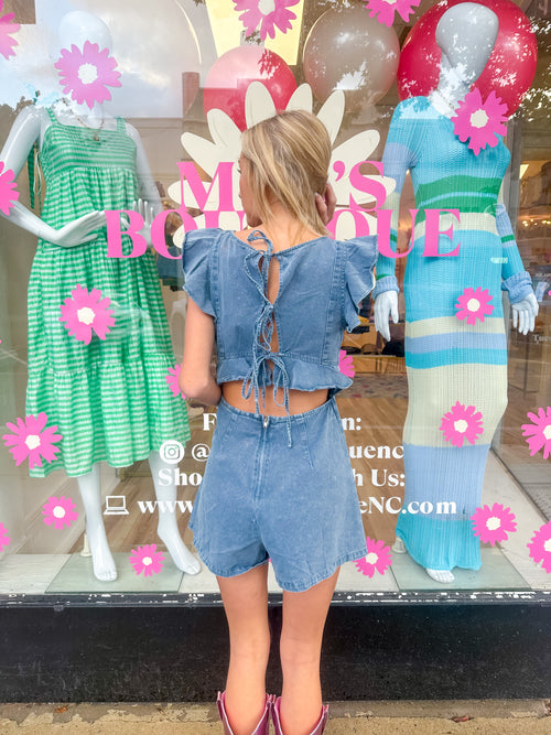 Destiny Denim Romper