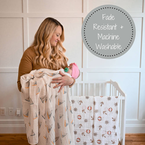 Sailing Away Swaddle Blanket