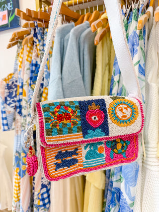 Coastal Beaded Shoulder Bag