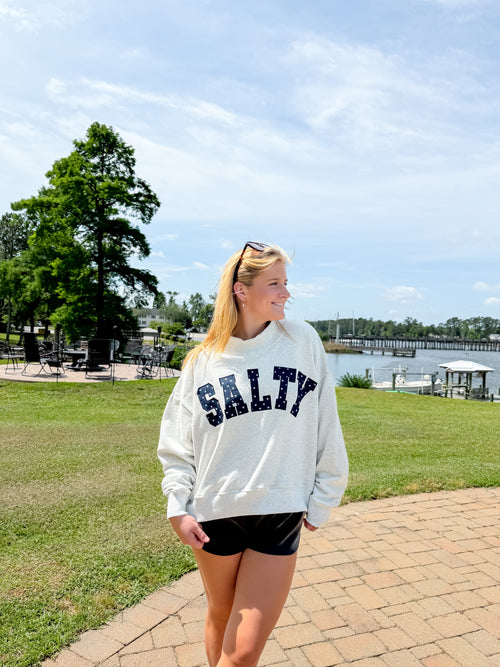 Salty Mock Neck Grey