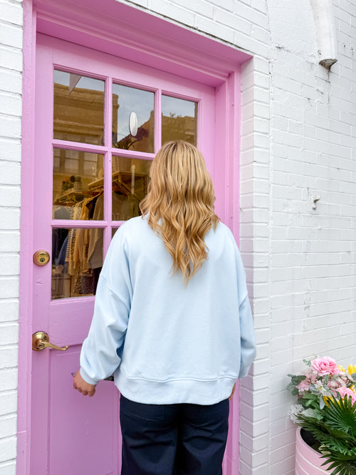 Salty Mock Neck Pink/Blue