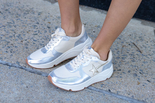 The Kaitlyn Silver | Shooting Star Sneaker