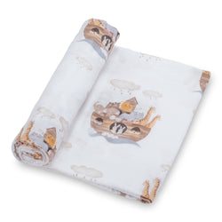 Noah's Ark Swaddle Blanket