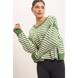 Sadie Open Back Striped Top