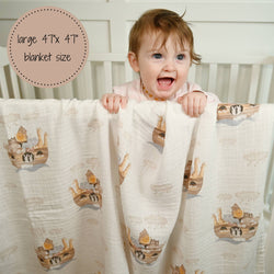 Noah's Ark Swaddle Blanket