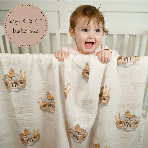 Noah's Ark Swaddle Blanket