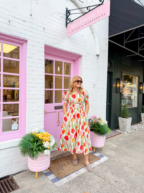 Megan Pocket Midi Dress