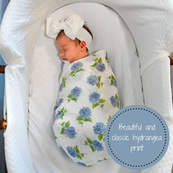 Hydrangea Swaddle Blanket
