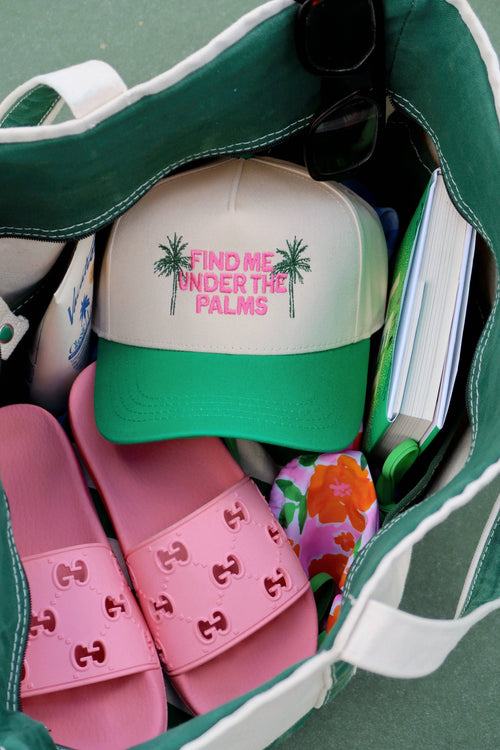 Find Me Under The Palms Trucker Hat