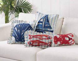 Coastal Shell Hook Pillow