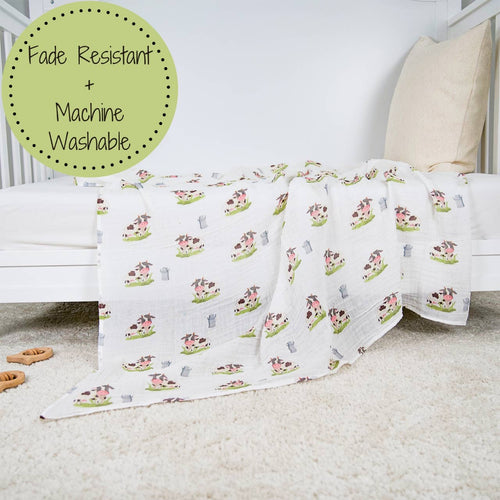 Moo Moo Swaddle Blanket