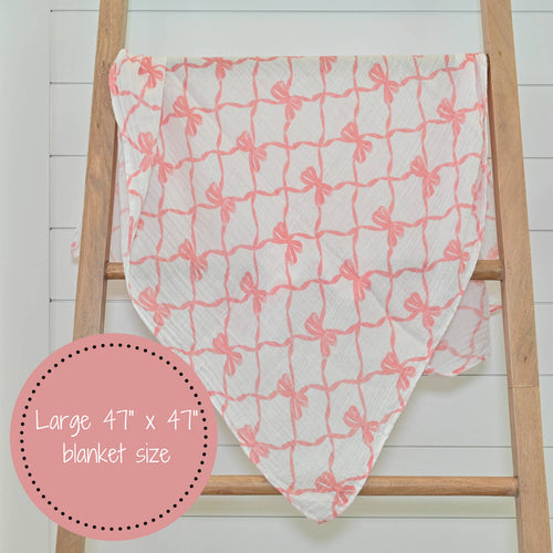 Bows Swaddle Blanket
