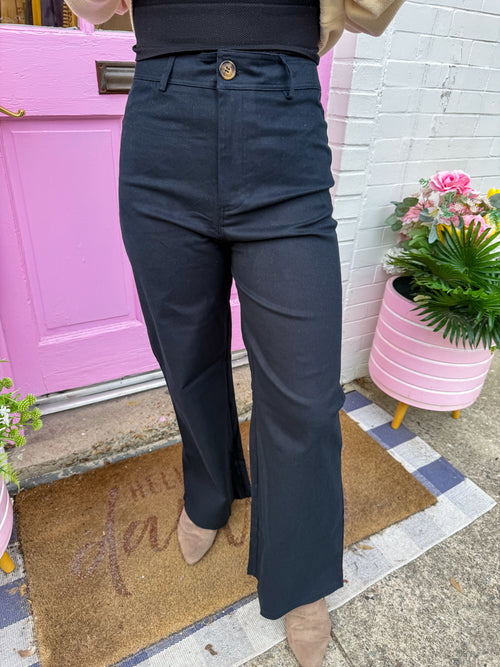Hannah High-Waist Straight Pants