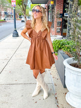 Load image into Gallery viewer, Gracie Pocket Dress in Brown
