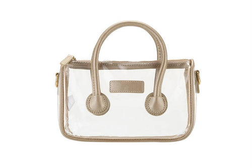 Gold Clear Handled Purse
