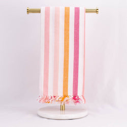 Stripe Fringe Hand Towel