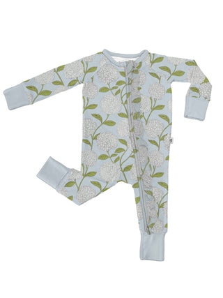 Hydrangeas - Zip Convertible Pajamas w/ Ruffles