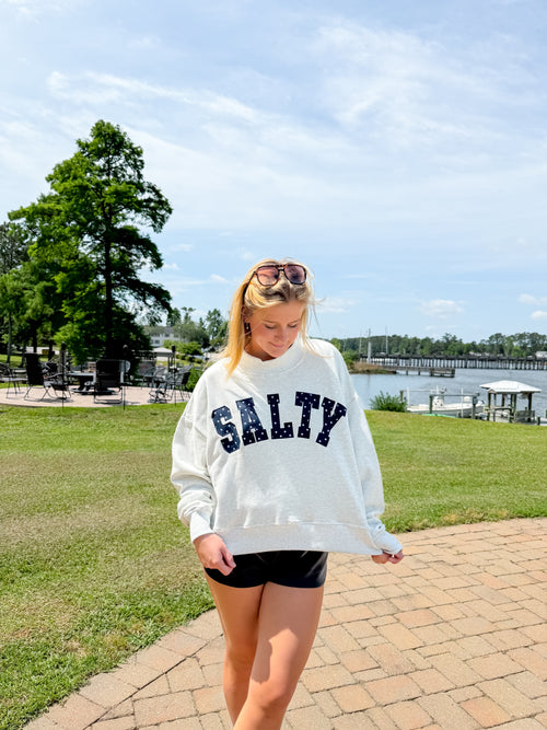 Salty Mock Neck Grey