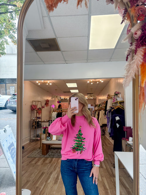 Christmas Tree Sequin Sweater