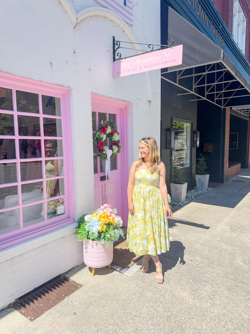 Give Me Lemons Midi Dress