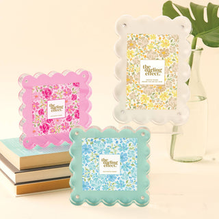 Rectangle Scalloped Acrylic Frame-Purple