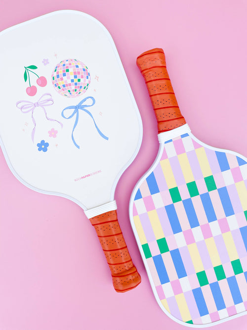 Disco Ball Bows Pickleball Paddle