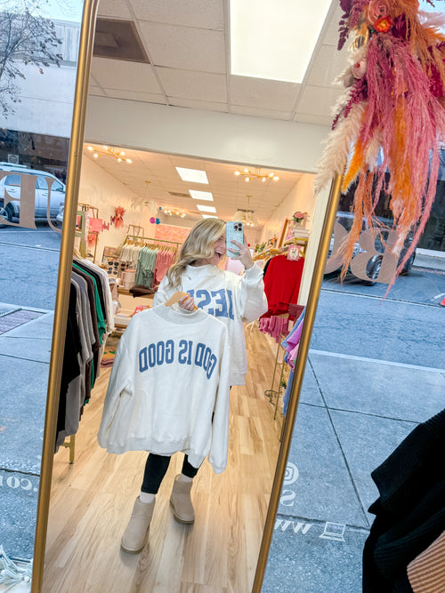 Jesus / God is Good Reversible Mockneck