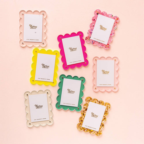 Mini Acrylic Picture Frame Magnet-Confetti Gold