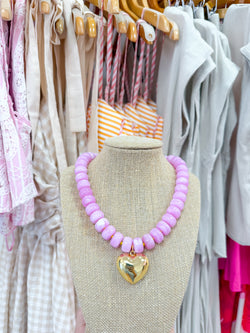 Caroline Necklace in Pink