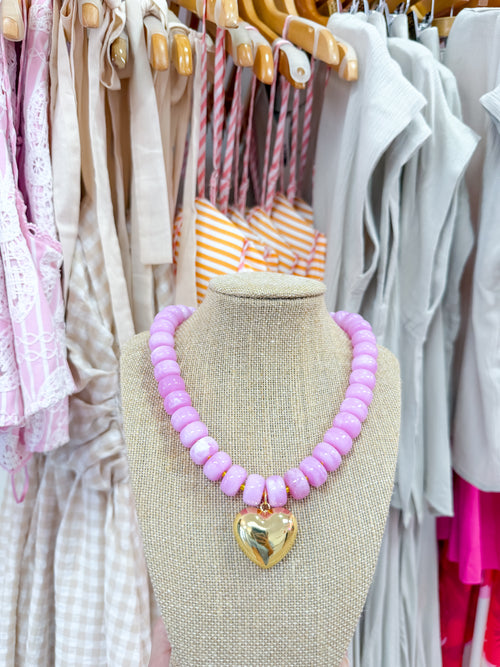 Caroline Necklace in Pink