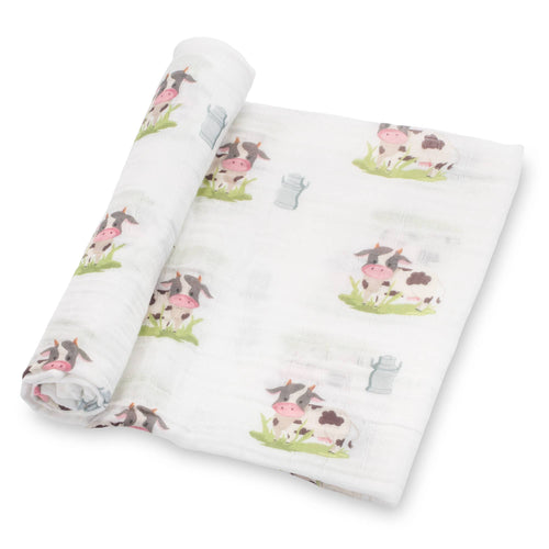 Moo Moo Swaddle Blanket
