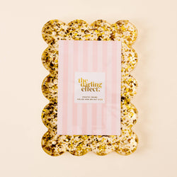 Rectangle Scalloped Acrylic Frame-Confetti Gold
