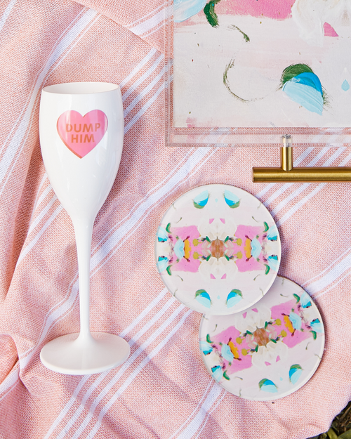 Monets Garden Pink Coaster | Laura Park Designs