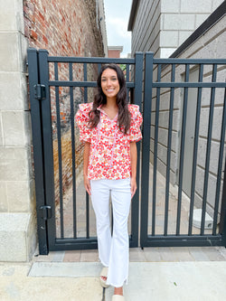 Christina White Flare Jeans