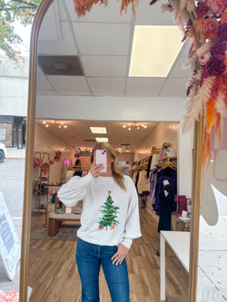 Christmas Tree Sequin Sweater