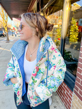 Load image into Gallery viewer, Freya Floral Puffer in Blue
