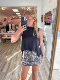 Anya Leopard Mini Skirt