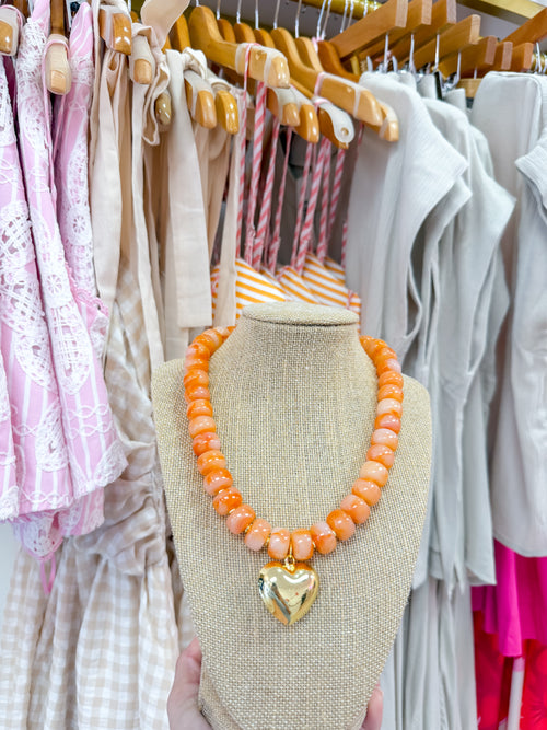Caroline Necklace in Creamsicle