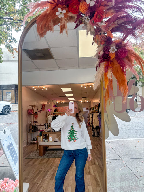 Christmas Tree Sequin Sweater