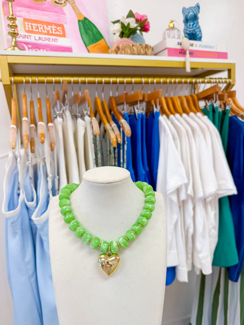 Caroline Necklace in Olive
