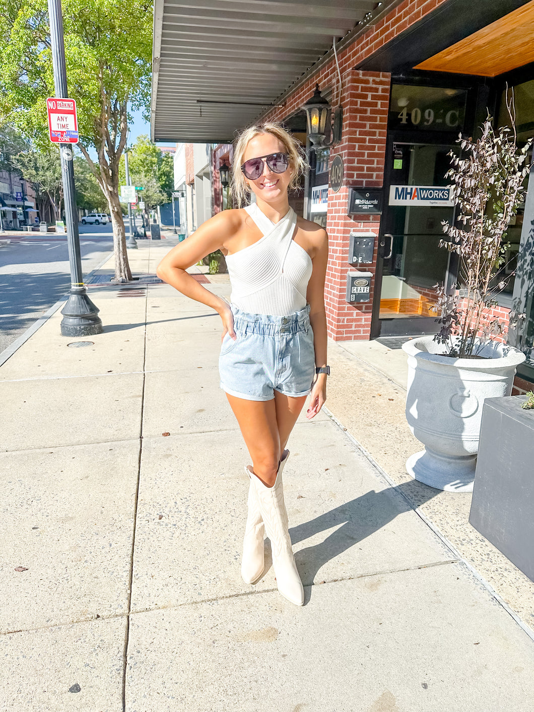 Cross My Heart Top in White