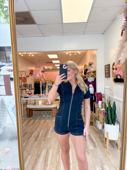 Demi Denim Romper