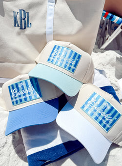 Beachin' - Vintage Trucker Hat in Blue