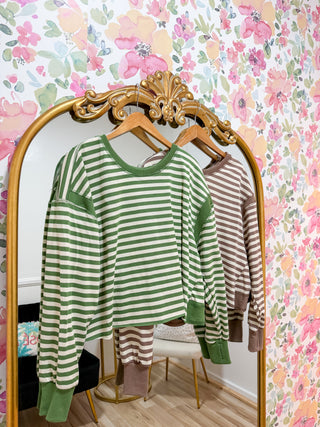 Sadie Open Back Striped Top