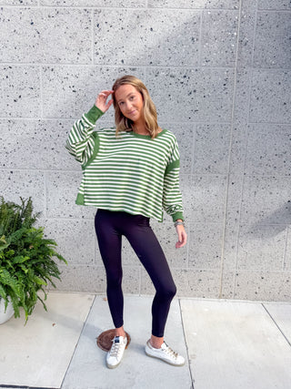 Sadie Open Back Striped Top