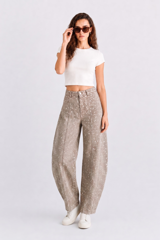 The Dottie Spotted Barrel Jeans