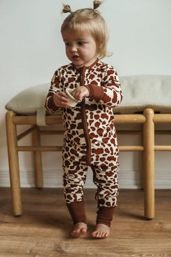 Animal Spots Double Zipper Bamboo Sleeper