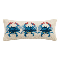 Triple Blue Crab Hook Pillow